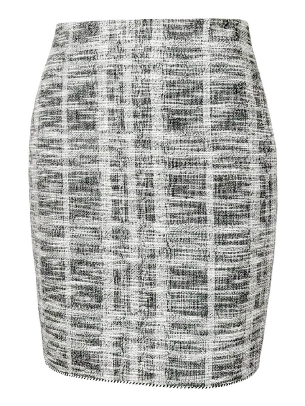 Max Studio Tweed Pencil Skirt Gray & White Women's Size S Office Work Business